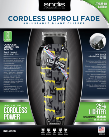 Машинка для стрижки волос Cordless US Pro Li Fade Nation ANDIS 73100 LCL